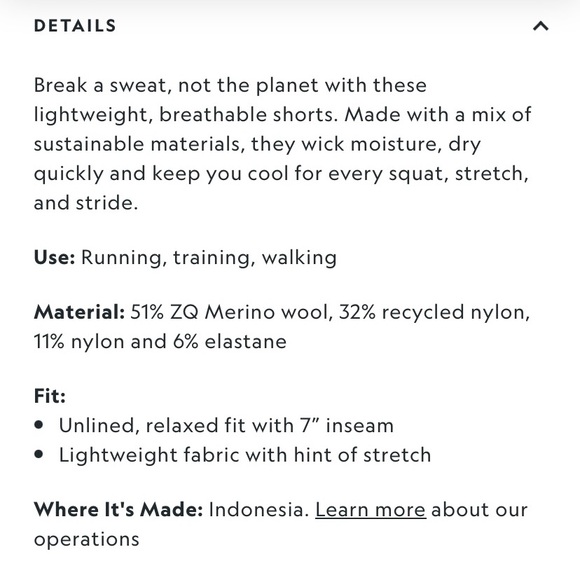 NWT Allbirds Natural Run Short - Picture 10 of 11